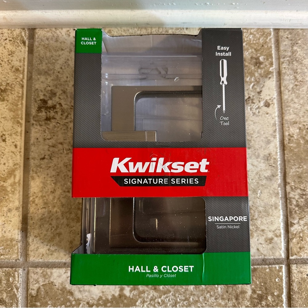 Kwikset Square Satin Nickel Hall & Closet Door Handle